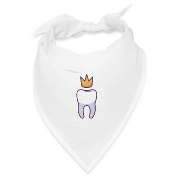 König Zahn - Bandana Dreieckstuch - Weiß - Vorne