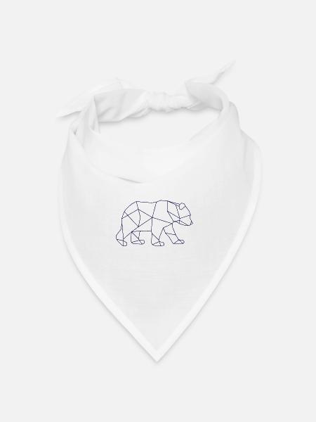Bär Eisbär - Bandana Dreieckstuch - Weiß