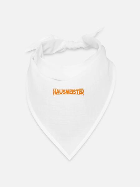 Hausmeister Handwerker Handwerk Geschenk Herren - Bandana Dreieckstuch - Weiß