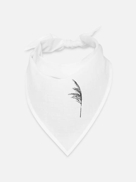 Halm im Wind - Bandana Dreieckstuch - Weiß