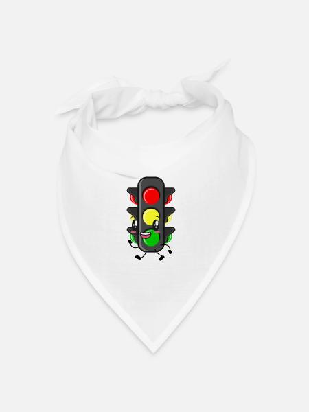 Ampel Führerschein - Bandana Dreieckstuch - Weiß