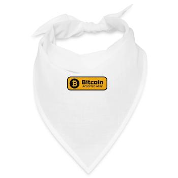 Bitcoin accepted here Bitcoin-Logo Crypto BTC - Bandana Dreieckstuch - Weiß - Vorne