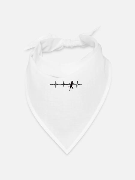 Eidechse Lizard Herzschlag Gecko Leguan Geschenk - Bandana Dreieckstuch - Weiß