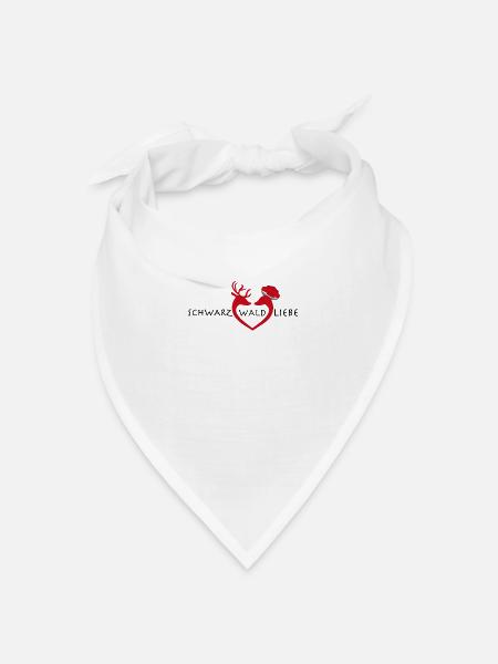 Schwarzwaldliebe - Schwarzwaldmädel Schwarzwald - Bandana Dreieckstuch - Weiß