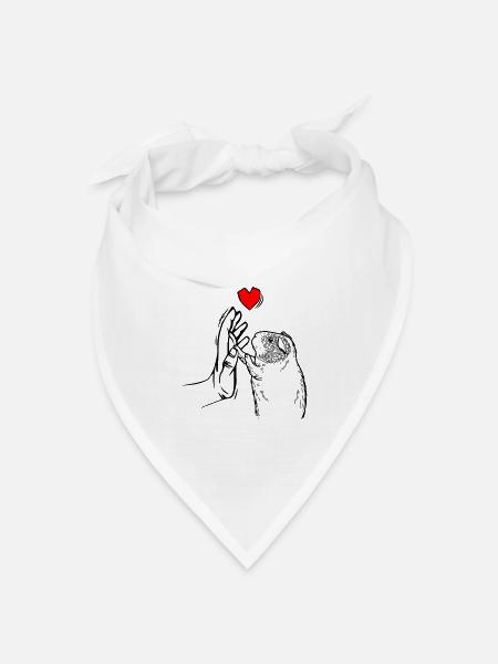 Hamster - Bandana Dreieckstuch - Weiß
