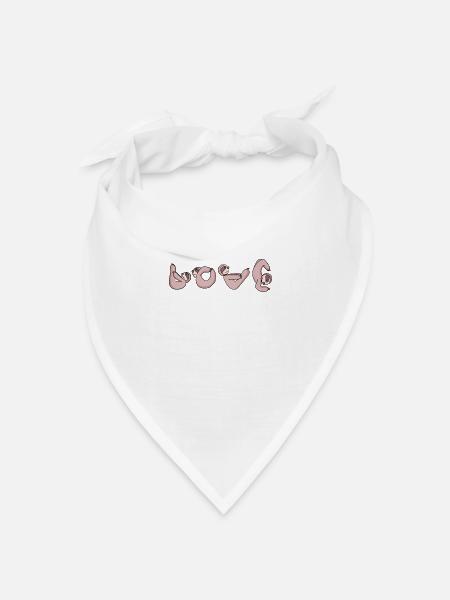 Love Yoga Fitness Faultier Liebe - Bandana Dreieckstuch - Weiß