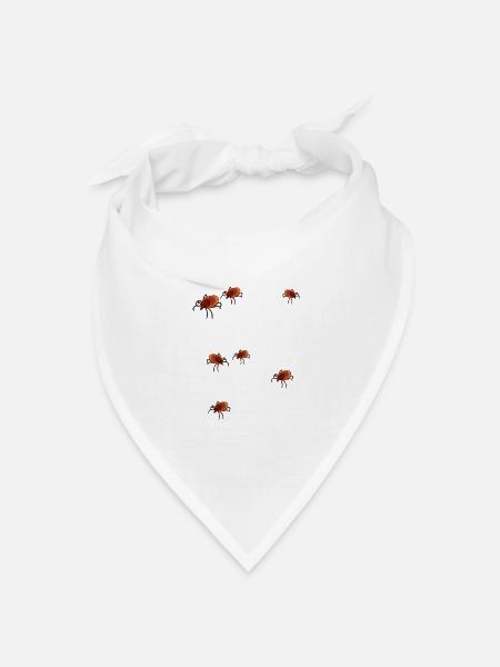Zecke Zecken Blutsauger Sommer Ungeziefer Blut - Bandana Dreieckstuch - Weiß