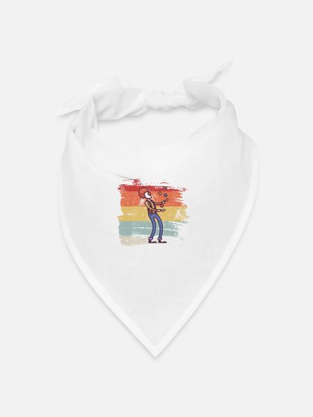 Retro Clown Zirkus - Bandana Dreieckstuch - Weiß