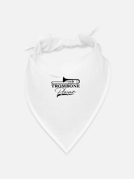 Posaune - Bandana Dreieckstuch - Weiß