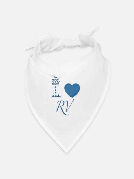 I Love RV - Bandana Dreieckstuch - Weiß