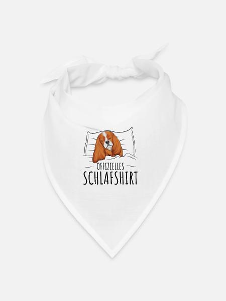 Cavalier King Charles Spaniel - Bandana Dreieckstuch - Weiß
