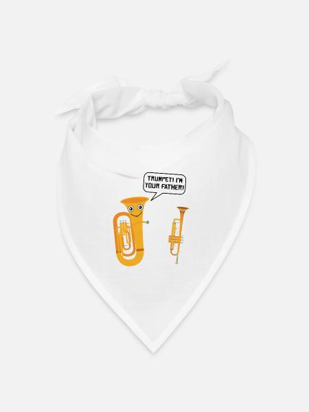 Tuba Blasinstrument Tubist Trompete Blaskapelle - Bandana Dreieckstuch - Weiß