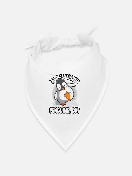 Pinguin Südpol Antarktis Lustiger Spruch Geschenk - Bandana Dreieckstuch - Weiß