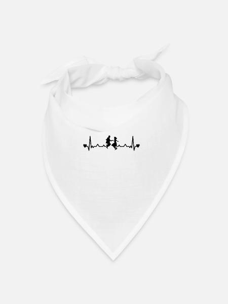 Lindy Hop Tanz Tanzpaar Heartbeat - Bandana Dreieckstuch - Weiß