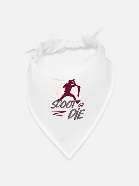 Scoot or die Stuntscooter Stunt Roller - Bandana Dreieckstuch - Weiß