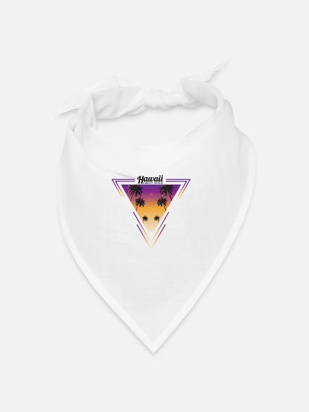 Hawaii Hawai - Bandana Dreieckstuch - Weiß