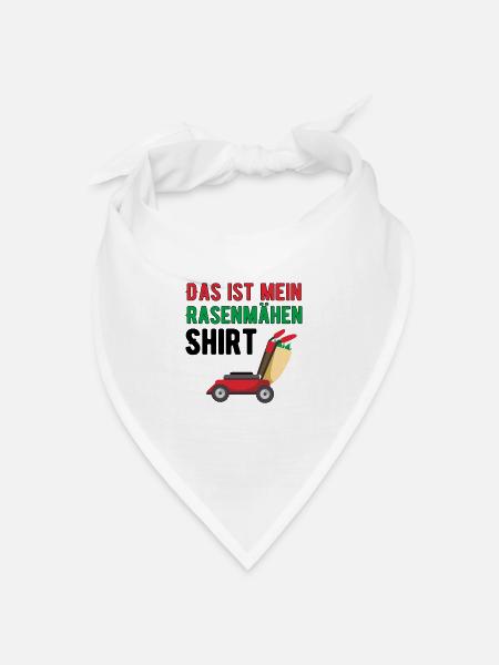 Rasenmähen - Bandana Dreieckstuch - Weiß