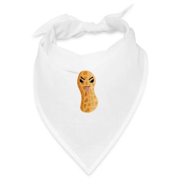 Erdnuss Erdnüsse Nuss Nüsse Speise - Bandana Dreieckstuch - Weiß - Vorne