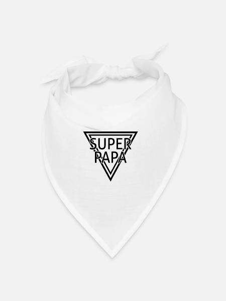 superpapa - Bandana Dreieckstuch - Weiß