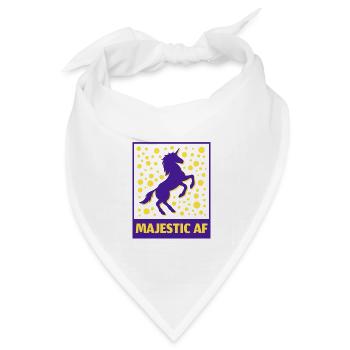 Majestätische Af - Bandana Dreieckstuch - Weiß - Vorne