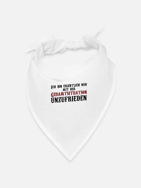 Witz Politik Gesamtsituation Wahlen Bundestag Gag - Bandana Dreieckstuch - Weiß