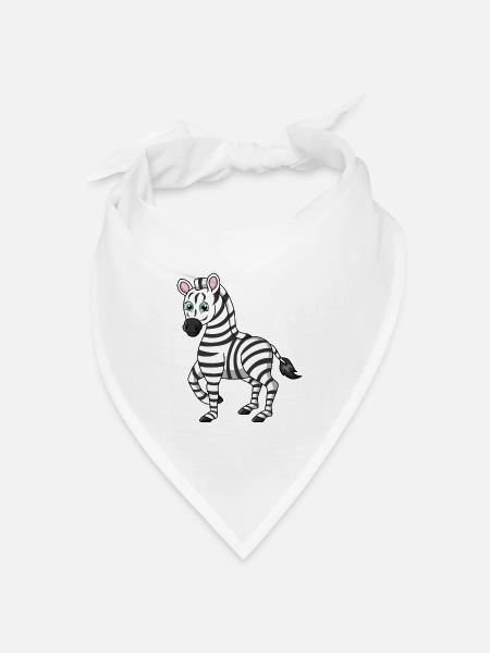 zebra - Bandana Dreieckstuch - Weiß
