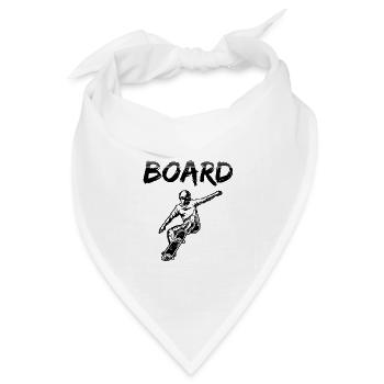 skateboard skater skate sport fahren skaten - Bandana Dreieckstuch - Weiß - Vorne