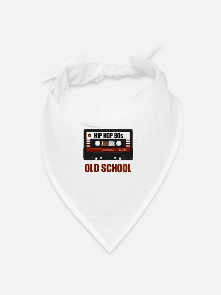 Hip Hop Deutschrap Rap Rapper Old School - Bandana Dreieckstuch - Weiß