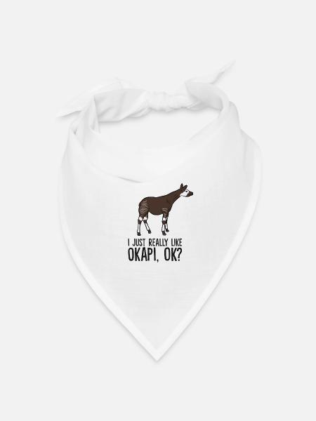 Okapi-Liebhaber Ich mag Okapis einfach wirklich - Bandana Dreieckstuch - Weiß