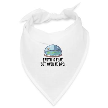 Flat Earth Theory Flat Earth Army Earth - Bandana Dreieckstuch - Weiß - Vorne