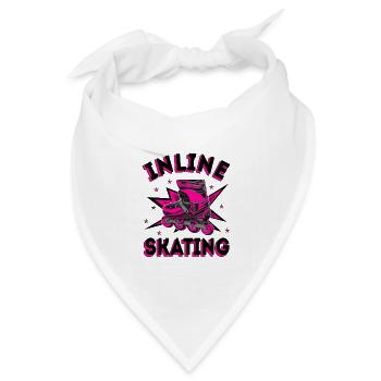 Inline Skating Inline-Skates - Bandana Dreieckstuch - Weiß - Vorne