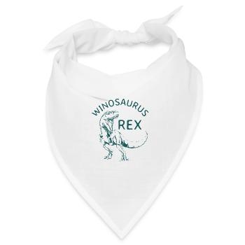 Winosaurus rex Wein Geschenk Spruch Party Alkohol - Bandana Dreieckstuch - Weiß - Vorne