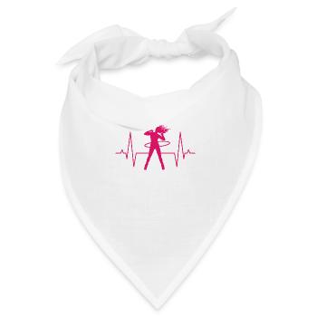 Hula Reifen Hullern Hoop Fitness Geschenk Damen - Bandana Dreieckstuch - Weiß - Vorne