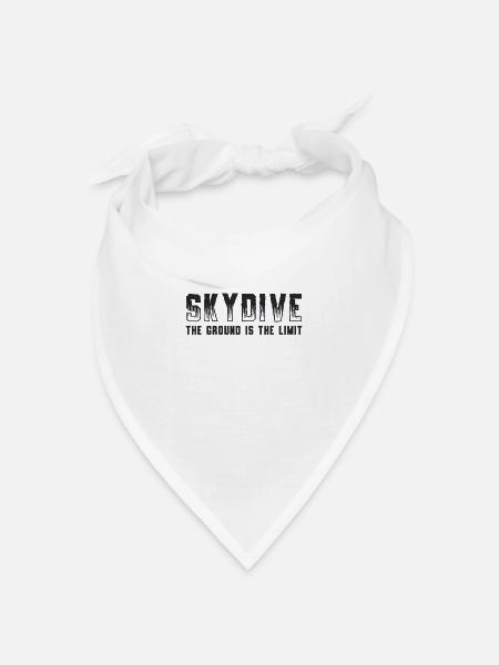 Fallschirm Fallschirmspringer Skydive Retro Sky - Bandana Dreieckstuch - Weiß