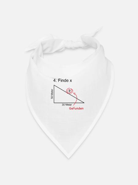 Lustiges Lehrer Mathe Mathematiklehrer Meme - Bandana Dreieckstuch - Weiß
