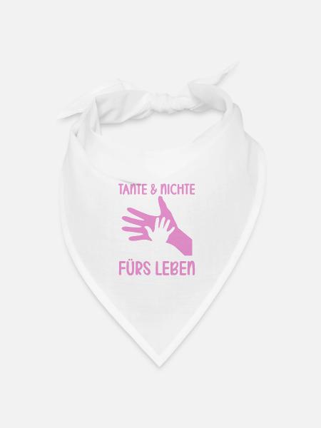 Tante und Nichte beste Freundinnen fürs Leben - Bandana Dreieckstuch - Weiß