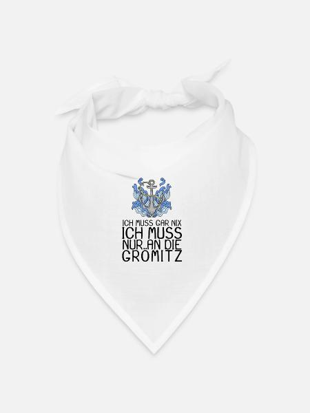 Grömitz - Bandana Dreieckstuch - Weiß