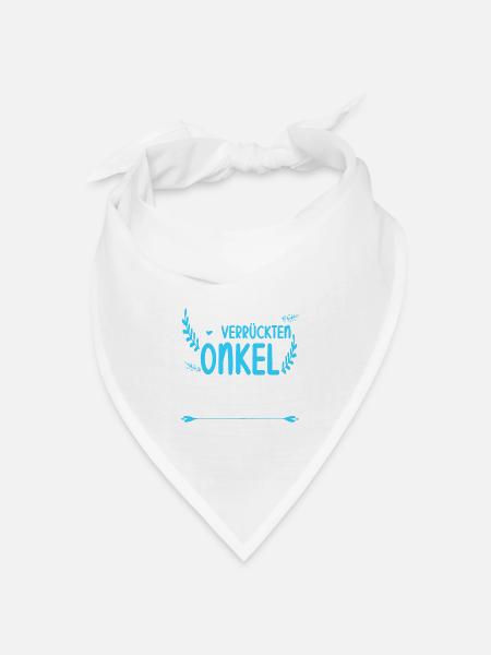 Finger weg ich habe einen verrückten Onkel und - Bandana Dreieckstuch - Weiß