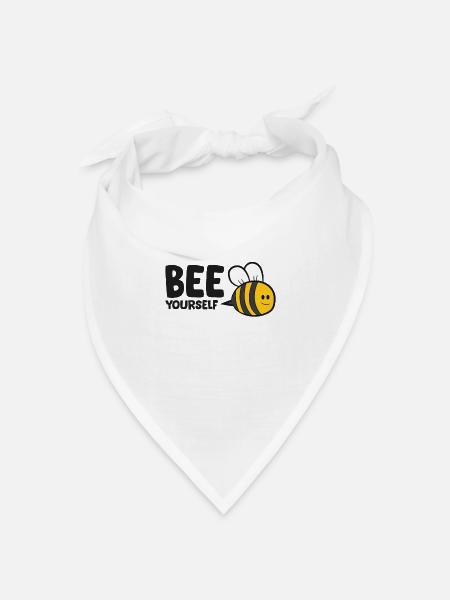 Bee Yourself Love Bee - Bandana Dreieckstuch - Weiß