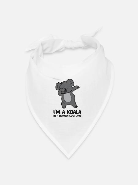 Ich bin ein Koala in einem menschlichen Kostüm - Bandana Dreieckstuch - Weiß