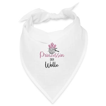 Wolle Stricken Wollknäuel - Bandana Dreieckstuch - Weiß - Vorne