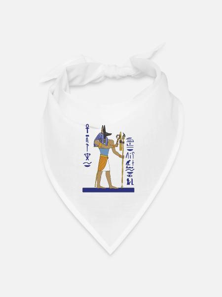 Anubis - Bandana Dreieckstuch - Weiß