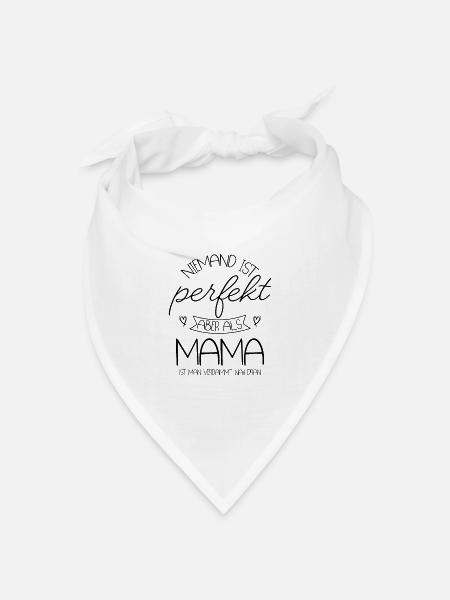 Mama - Bandana Dreieckstuch - Weiß