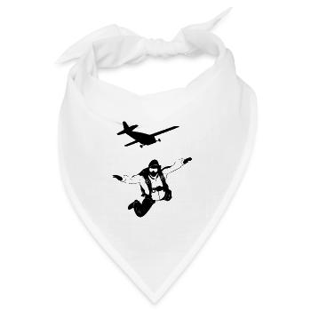 glider parachute drone - Bandana Dreieckstuch - Weiß - Vorne