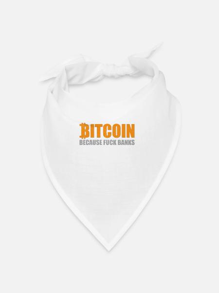 Bitcoin Over Banks - Bandana Dreieckstuch - Weiß