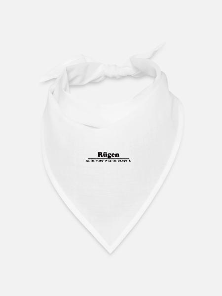 Rügen - Bandana Dreieckstuch - Weiß