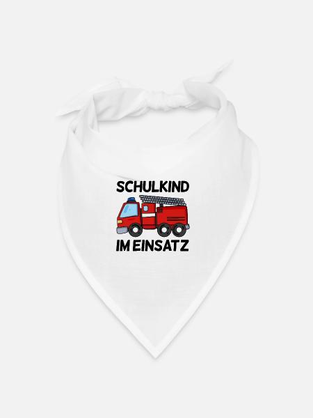Einschulung Erste Klasse Junge - Bandana Dreieckstuch - Weiß