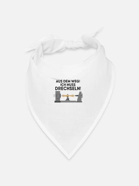 Drechsler Drechseln Drechselbank Drechsel - Bandana Dreieckstuch - Weiß
