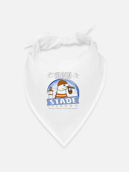 MÖWE MOIN STADE - Bandana Dreieckstuch - Weiß