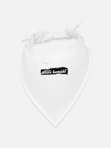 Stets Bemüht Lustige Sprüche Frech - Bandana Dreieckstuch - Weiß